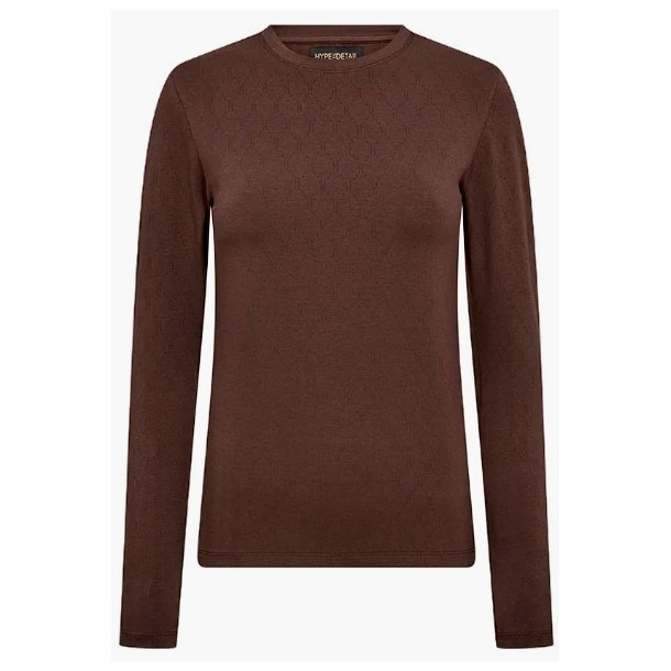 HYPE THE DETAIL TEE L/S H-LOGO BROWN