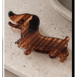 ISAKO GRAVHUND HAIR CLIP BROWN