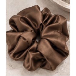 ISAKO FELINE LARGE SCRUNCHIE BROWN