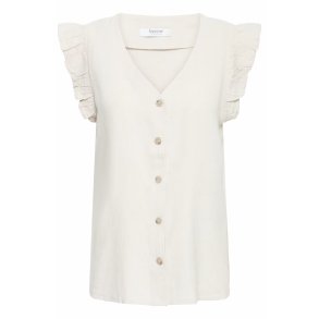 B.YOUNG BYFALAKKA RUFFLE SHIRT BEIGE 