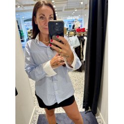 SELECTED FEMME SLFILINA CONTRAST SHIRT BLUE