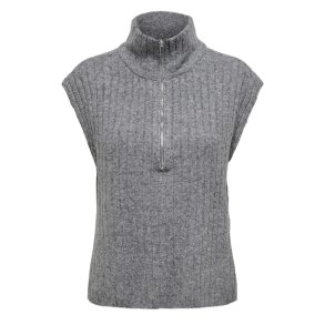 ONLY ONLJEANETT HIGHNECK VEST M.GREY