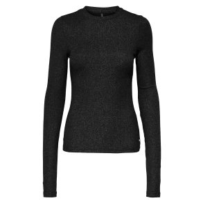 ONLY ONLLENA GLITTER TOP BLACK