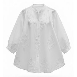 ISAKO ZIA COTTON SHIRT WHITE