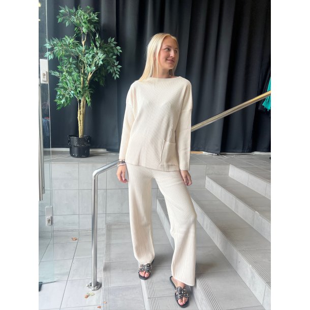 SOMMERSTEDT COSY BLOUSE+PANT WHITE