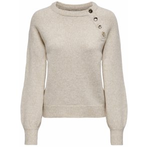 ONLY ONLEMMA BUTTON ONECK KNIT STONE