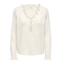 JACQUELINE de YONG JDYLETTY FRILL PULLOVER EGRET