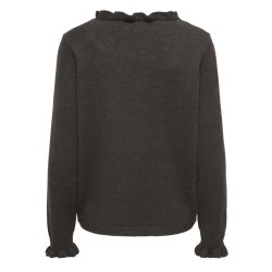 JACQUELINE de YONG JDYLETTY FRILL PULLOVER CHOCOLATE