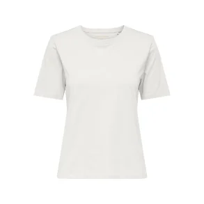 ONLY ONLHAPPY O-NECK TEE WHITE