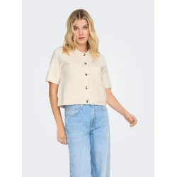 JACQUELINE de YONG JDYPRIME COLLAR CARDIGAN CREAM