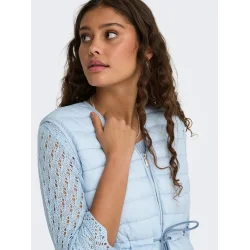 JACQUELINE de YONG JDYRENEE QUILT WAISTCOAT BLUE