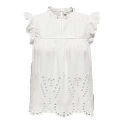JACQUELINE de YONG JDYMILEY ANGLAISE TOP WHITE