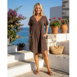 PREPAIR JENNIFER DRESS BROWN