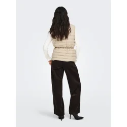 JACQUELINE de YONG JDYRENEE QUILT WAISTCOAT BEIGE 