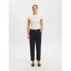SELECTED FEMME SLFRITA-RIA CROPPED PANT BLACK