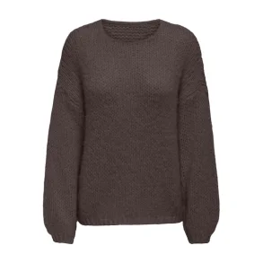 ONLY ONLNORDIC O-NECK KNIT BROWN