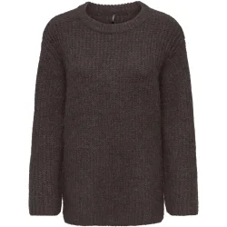 ONLY ONLMAGGI LONG O-NECK KNT COFFEE BEAN