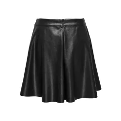 ONLY ONLUNA FAUX LEATHER SKIRT BLACK