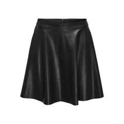 ONLY ONLUNA FAUX LEATHER SKIRT BLACK