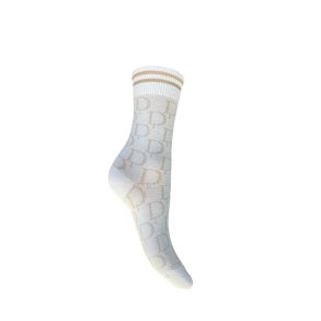 CONCEPT GEMS D SOCKS WHITE/BROWN 