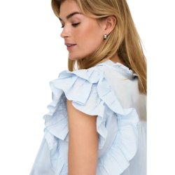 ONLY ONLSUNNY FRILL TOP BLUE