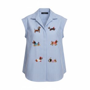 ISAKO DACHSDOG SHIRT BLUE