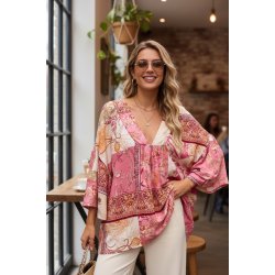 ISAKO BOHO CHIC BLOUSE PINK