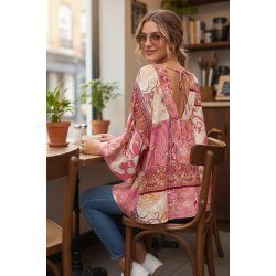 ISAKO BOHO CHIC BLOUSE PINK