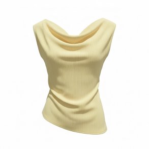 ISAKO WATERFALL TOP PASTEL YELLOW
