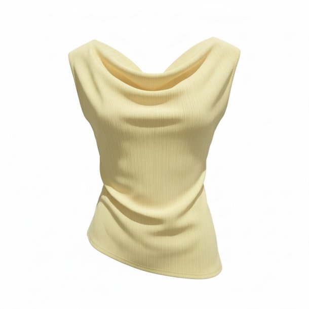ISAKO WATERFALL TOP PASTEL YELLOW