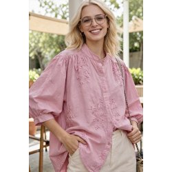 ISAKO ZIA COTTON SHIRT PINK
