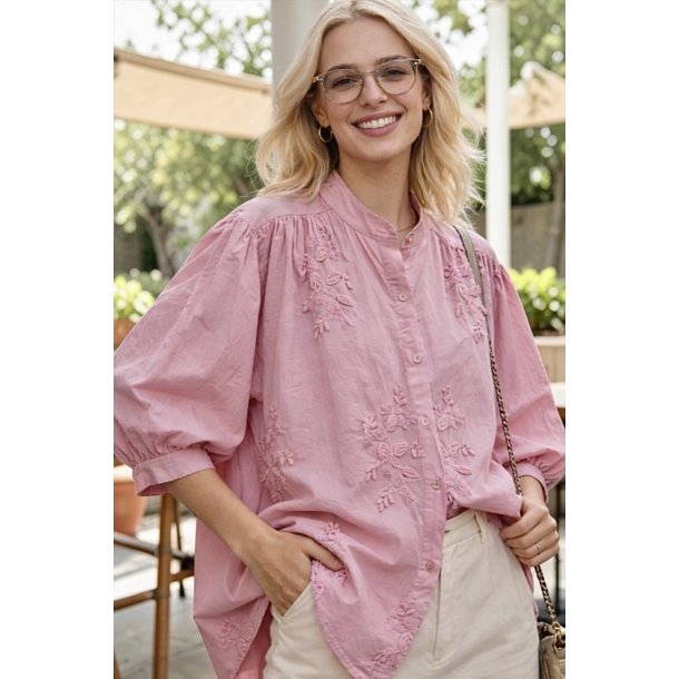 ISAKO ZIA COTTON SHIRT PINK