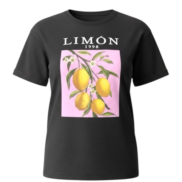 ISAKO SASCHA PRINT TEE LIMON BLACK