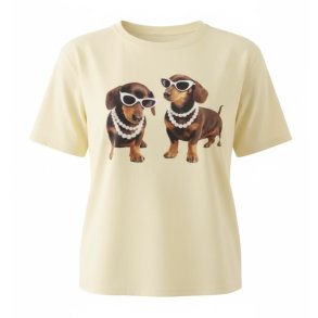 ISAKO SASCHA TEE DACHSDOG YELLOW