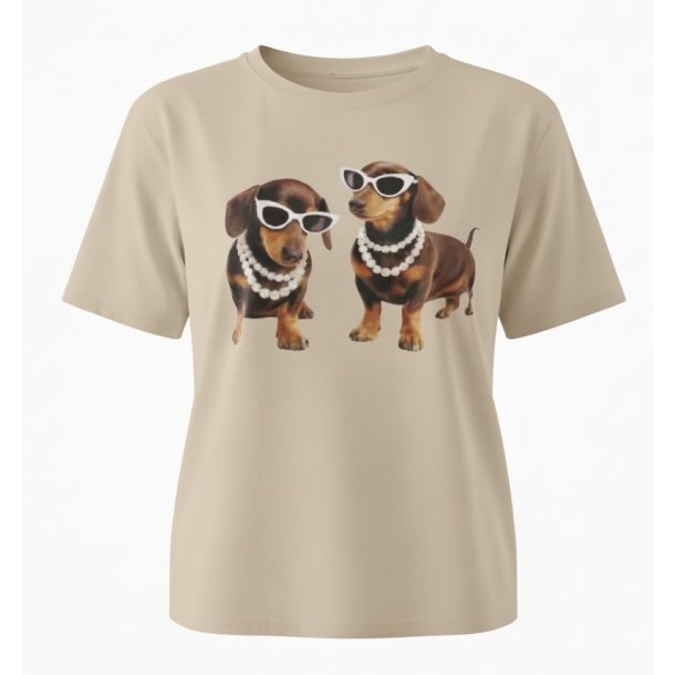 ISAKO SASCHA TEE DACHSDOG LIGHT BROWN