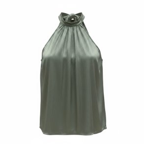ISAKO TAYLOR HALTERNECK TOP ARMY GREEN
