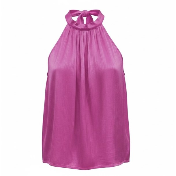 ISAKO TAYLOR HALTERNECK TOP PINK