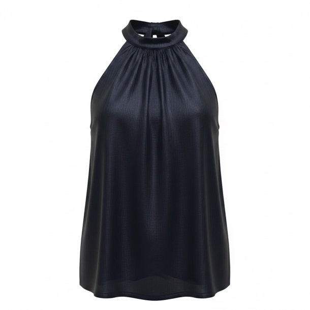 ISAKO TAYLOR HALTERNECK TOP BLACK