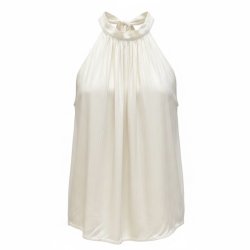 ISAKO TAYLOR HALTERNECK TOP CREME