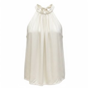 ISAKO TAYLOR HALTERNECK TOP CREME