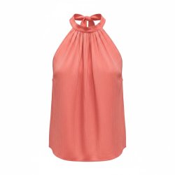 ISAKO TAYLOR HALTERNECK TOP ORANGE
