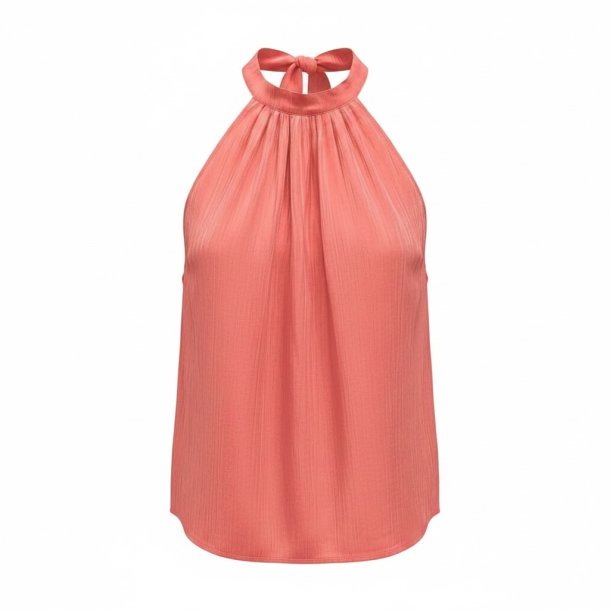 ISAKO TAYLOR HALTERNECK TOP ORANGE