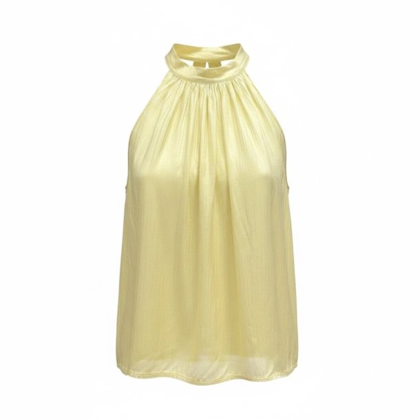 ISAKO TAYLOR HALTERNECK TOP YELLOW