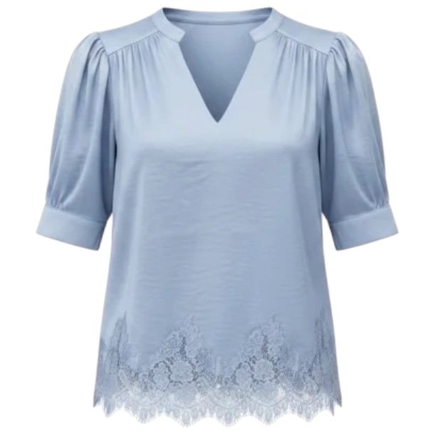 CONTINUE MOE LACE BLOUSE L.BLUE 