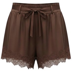 CONTINUE CATALINA SHORTS SATIN BROWN 