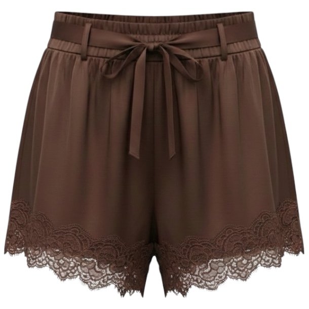 CONTINUE CATALINA SHORTS SATIN BROWN 