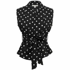 ISAKO BELLA SHIRT BLACK/WHITE DOT