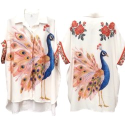 ISAKO SALENTO SHIRT PEACOCK