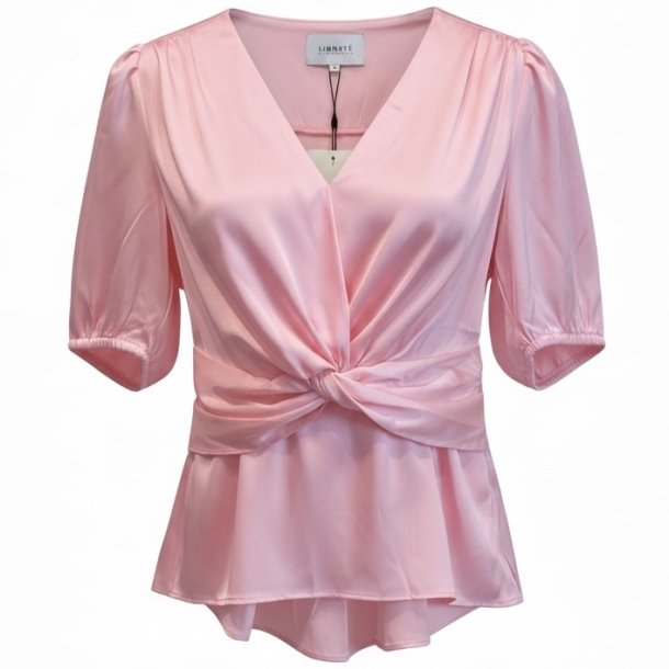 LIBERT� ESSENTIEL TIKI SS TWIST BLOUSE DUSTY ROSE