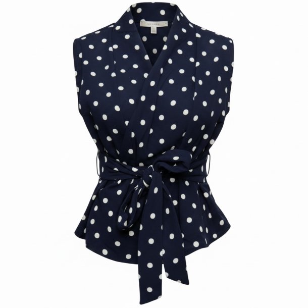 ISAKO BELLA SHIRT NAVY/WHITE DOT